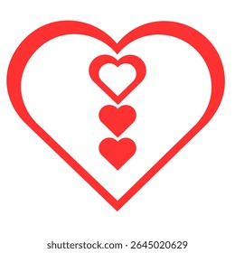 Love, heart, romance, passion, Valentine's Day, wedding, anniversary, celebration, emotion, feeling, relationship, symbol, red, graphic, design, abstract, simple, icon, vector, illustration