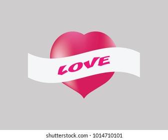 Love heart romance .vector