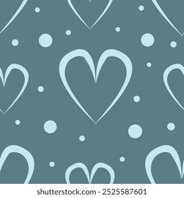 Love heart seamless pattern background illustration. Modern minimalist cute romantic red hearts background for valentine's day holiday backdrop texture, romantic wedding design, mother's day.
