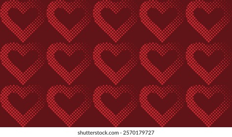 Love heart seamless pattern background. vector.