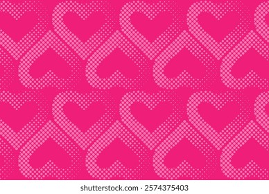 Love heart seamless pattern background. vector.