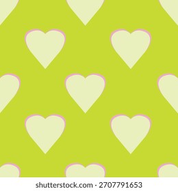 Ilustración de fondo de patrón transparente de corazón de amor. Moderno minimalista lindo fondo de corazones rojos románticos para la textura de fondo de vacaciones de San Valentín, diseño de boda romántica, día de la madre.