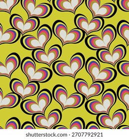 Amor coração sem emenda padrão ilustração de fundo. Moderno minimalista bonito romântico fundo de corações vermelhos para o dia dos namorados textura de pano de fundo de férias, design de casamento romântico, dia da mãe.