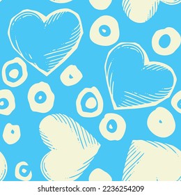 Patrón sin fisuras del corazón del amor. Símbolo decorativo para el día de San Valentín, boda y compromiso. Diseño de vectores para papel de envoltura, digital, papel de pared, impresión de tela, textil, afiche, banner, tarjeta de saludo