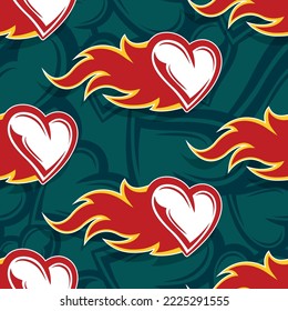 Love heart seamless pattern design vector art graphic for print, Valentine's day wrapping paper, postcard, wallpaper and textile