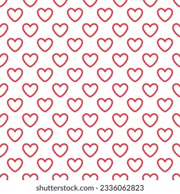 Love heart seamless pattern design vector background. Seamless pattern on Valentine's day. The seamless texture with heart.