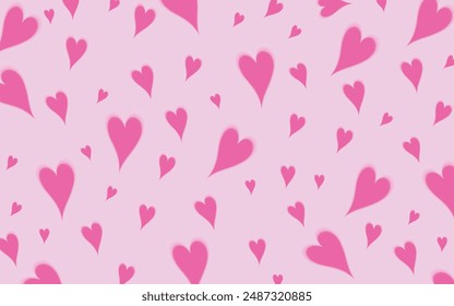 Love heart seamless pattern illustration. Vector symbols of love for Happy Women's, Mother's, Valentine's Day, birthday greeting card design. Backdrop texture, romantic wedding design. 