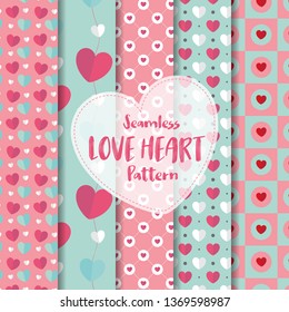 	
Love Heart Seamless Pattern on Romantic Pastel Color.