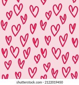 Love Herz nahtloses Muster Print