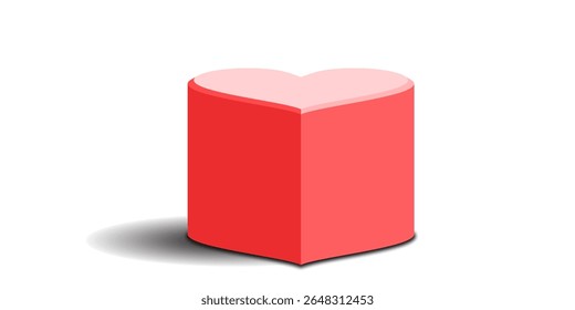 Amo coração forma hexágono podium palco pedestal e plataforma vetor, perfeito para apresentações românticas, exibições de produtos, ou cenários de eventos elegantes. Ideal para demonstrar afeto e luxo.