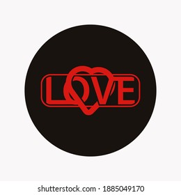 ilustración vectorial de diseño de filtración de forma de corazón y amor. Concepto de San Valentín