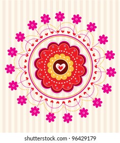 Love heart shape pattern