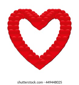 love heart shape romantic icon isolated vector illustration