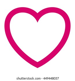love heart shape romantic icon isolated vector illustration