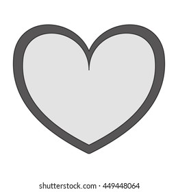 love heart shape romantic icon isolated vector illustration