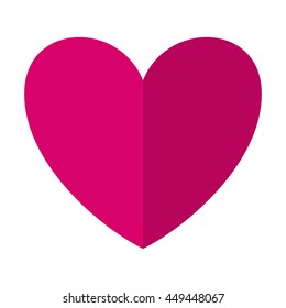 love heart shape romantic icon isolated vector illustration