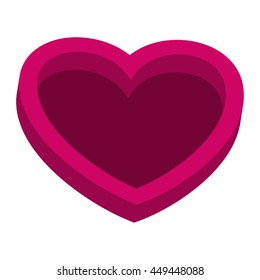 love heart shape romantic icon isolated vector illustration