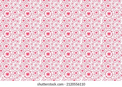 Love, Heart Shape and Valentine Seamless pattern and background for wedding and valentines day or for  greeting and invitation