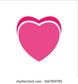 love heart shape valentines vector logo
