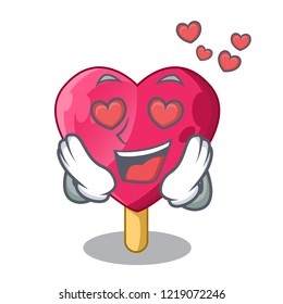 In love heart shaped ice cream the cartoon