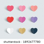 Love Heart Shapes Paper Valentines Day Decoration Set