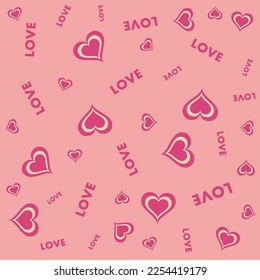 Love and heart shapes pattern, love background , happy valentine's day 