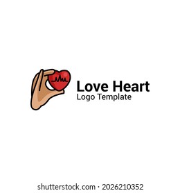 Love Heart sign. Creative vector medical template. Charity, blood donation logo. Healthcare symbol. Valentines Day. world heart day. Identity graphic element. Web icon. Love Heart illustration