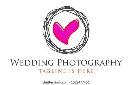Love heart In the sign of infinity circle. Sign on postcard to Valentines day, wedding print. Vector calligraphy and lettering illustration isolated on a white background