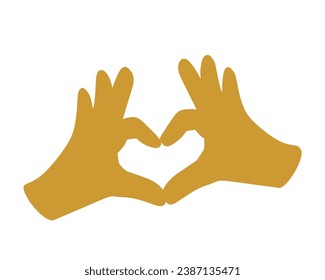 Love Heart Silhouette. Love Heart Vector Illustration.