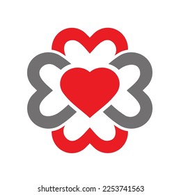 love or heart simple flat design.