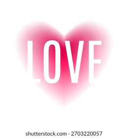 Love Heart with soft blur effect. Valentine's Day vector illustration.