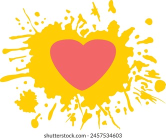 Love heart splash vector illustration