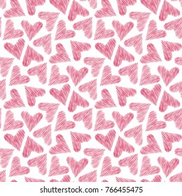 Love heart. St. Valentine's day. Vector illustration of seamless pattern.