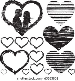 Love and heart stamps