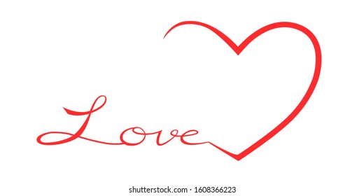 Love with heart Suitable for assembling billboards Website. Social media. This picture contains a drawing of a heart and letters that say love. Can be used with love and valentine festivals.background