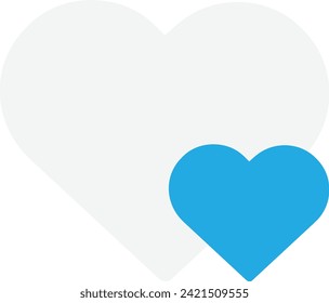 Love Heart Support Icon Vector Flat Illustration