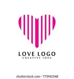 love heart symbol design logo