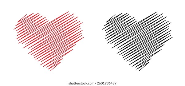 love Heart Symbol Icons. Valentine red heart icon. Heart shape Isolated on white background.	