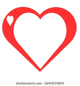Love, heart, symbol, romance, passion, Valentine's Day, feeling, emotion, care, health, icon, graphic, design, abstract, red, white, isolated, vector, illustration