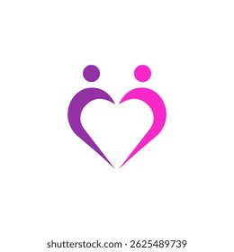 Love heart symbol vector logo design