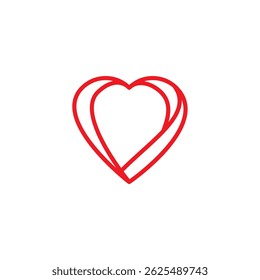 Love heart symbol vector logo design