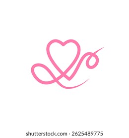 Love heart symbol vector logo design