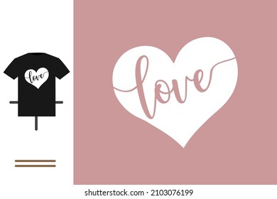 Love heart t shirt design