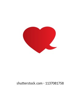 love heart talk chat logo