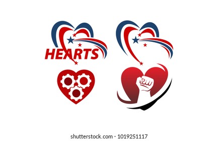 Love Heart Template Set