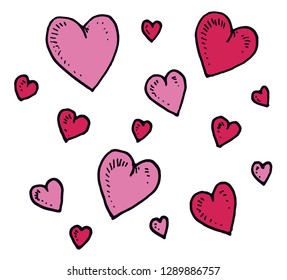 Love heart texture background