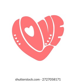 Ilustração de Vetor de Tipografia de Coração de Amor para Design Romântico
