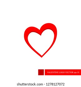love heart valentine art logo