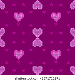 love heart valentine cross stitch needle work embroidery abstract artwork seamless geometric pattern printed background fabric wallpaper hand drawn  line watercolor printed card 


