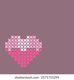 love heart valentine cross stitch needle work embroidery abstract artwork seamless geometric pattern printed background fabric wallpaper hand drawn  line watercolor printed card 


